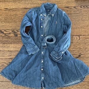 Ralph Lauren Girls Indigo Denim Dress size 6